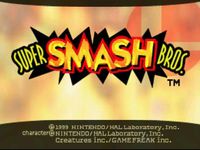 une photo d'Ã©cran de Super Smash Bros sur Nintendo 64